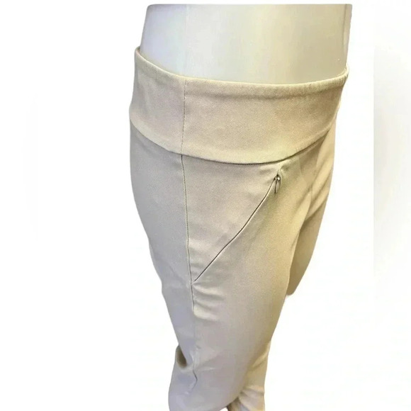 Le Chateau Pull On Mid Rise Oatmeal Slacks Pants Size 8 - Picture 3 of 11
